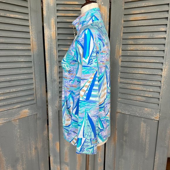 Lilly Pulitzer UPF 50+ Skipper Popover Aboat Time Sz XS - Picture 12 of 16